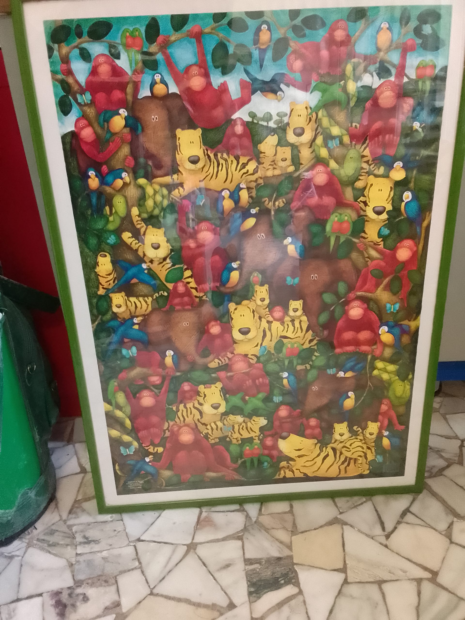 Elephant & Tigers stampa per cameretta