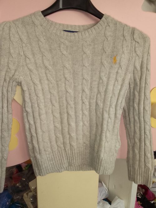 Ralph Lauren maglione grigio glitter lana 6 anni