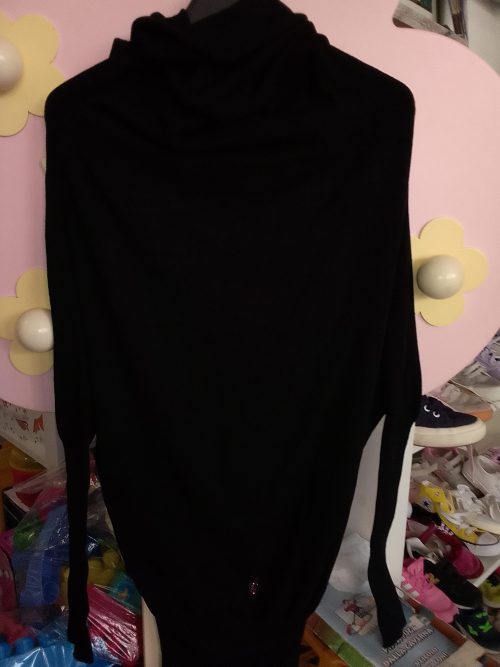 Twin set maglione nero lungo maniche pipistrello 16 anni