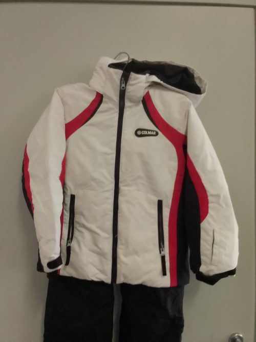 Colmar completo sci bianco blu rosso 8/10 anni